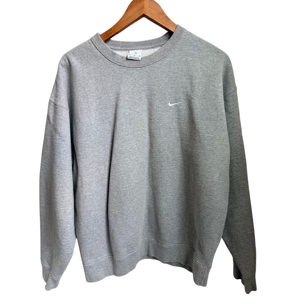 Nike grey crew pull over sweatshirt size med